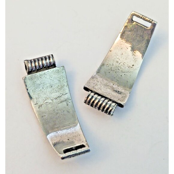 Native American Sterling Watch Tips Turquoise Mosaic (1588) - Picture 2 of 4